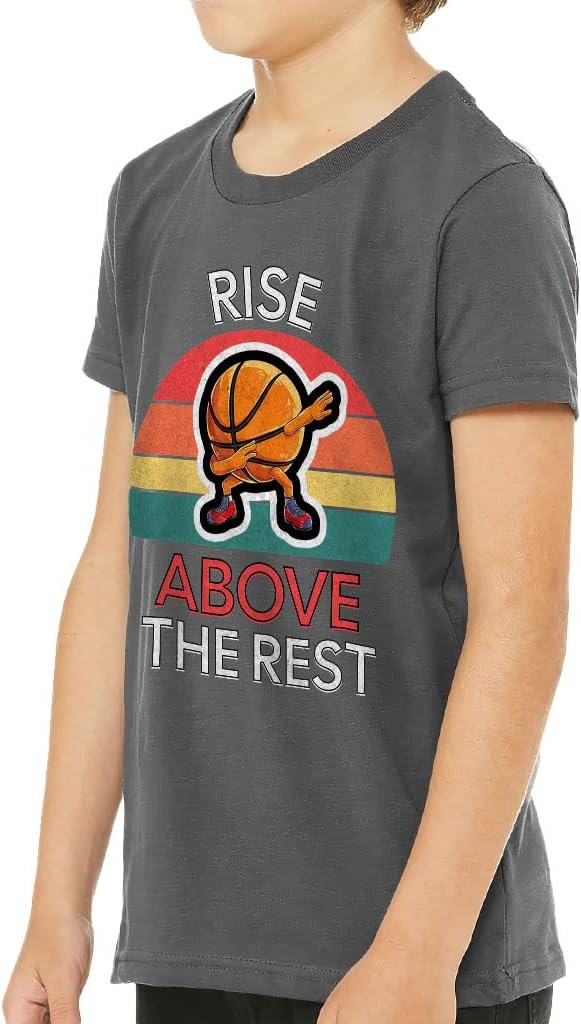 Rise Above The Rest Kids' T-Shirt - Inspirational T-Shirt - Basketball Tee Shirt for Kids