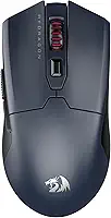 Redragon Mouse para jogos sem fio M995 LIT, mouse recarregável de 10.000 DPI máximo, BT e 2,4 G sem fio, 6 botões macro, ultraleve, capacidade de energia confiável para PC/Mac/laptop, cinza e preto