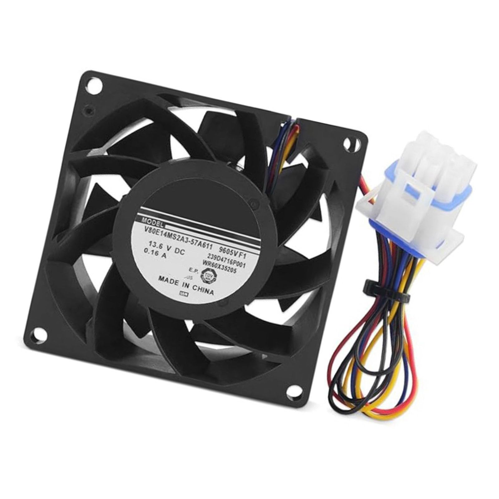 Jazuaiao WR60X35205 Refrigerating Fan for Refrigerators Reduces Power Consumption Quiet Action Easy Installation ABS