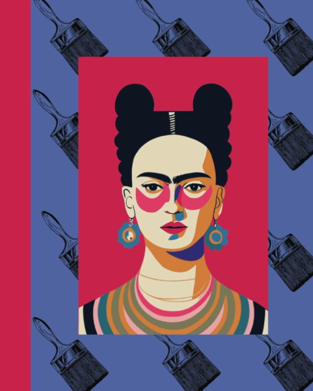 Painted Beauty-Composition Notebook Journal with 50 8 x 10 pieces of College Ruled Pieces of Paper with Picture Space.: Composition Notebook Journal- Inspiration- Mexican Artist Frida Kahlo