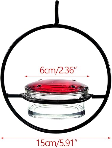 Miniatura 8 de Glass Hummingbird Feeders, Hummingbird Feeders for Outdoors Hanging, Beautiful Circular Hanging Hummingbird Feeder, Outdoor Hanging Humming Bird