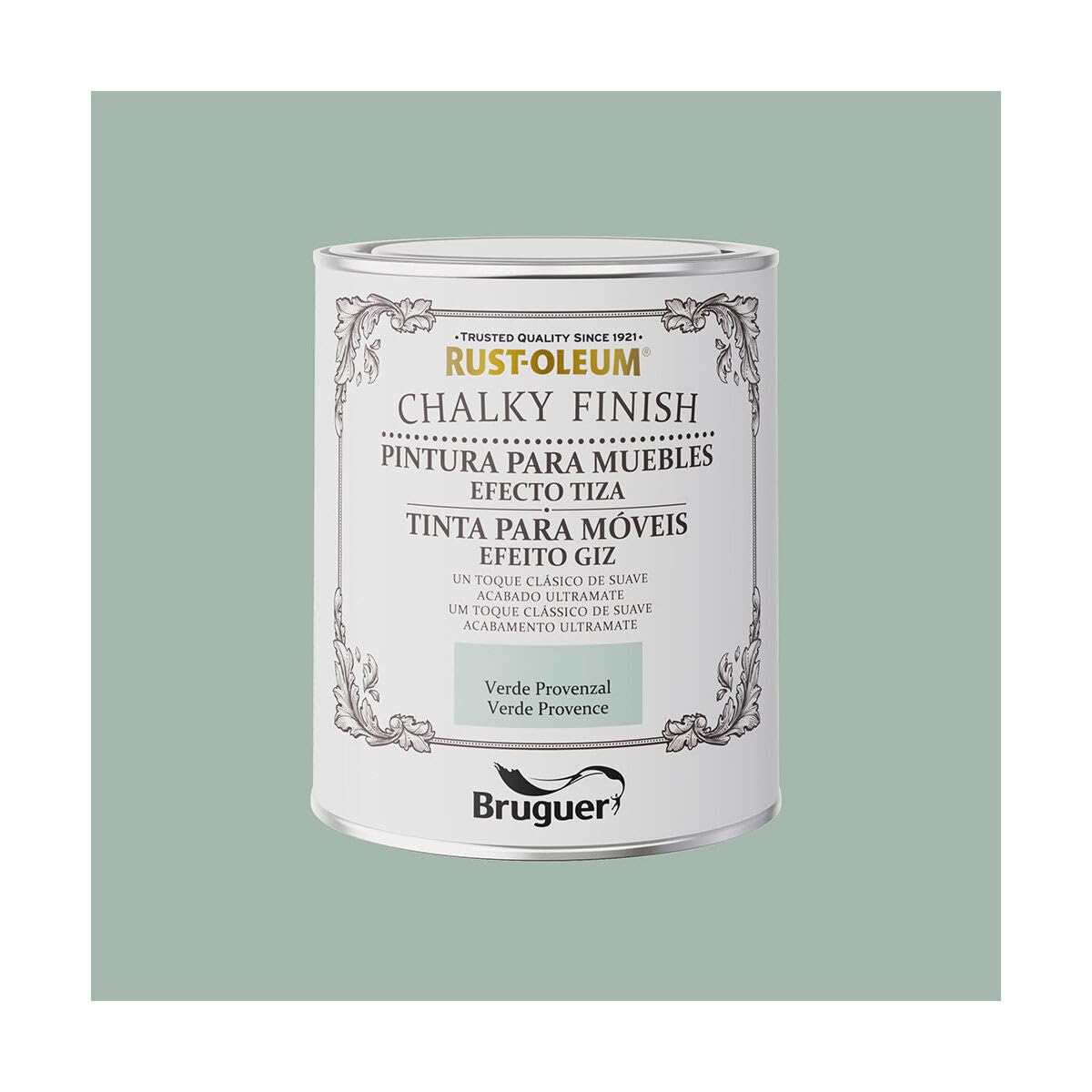 RUST-OLEUM CHALKY ACABAMENTO MÓVEIS VERDE PROVENCAL 0,750l 5733888 BRUGUER