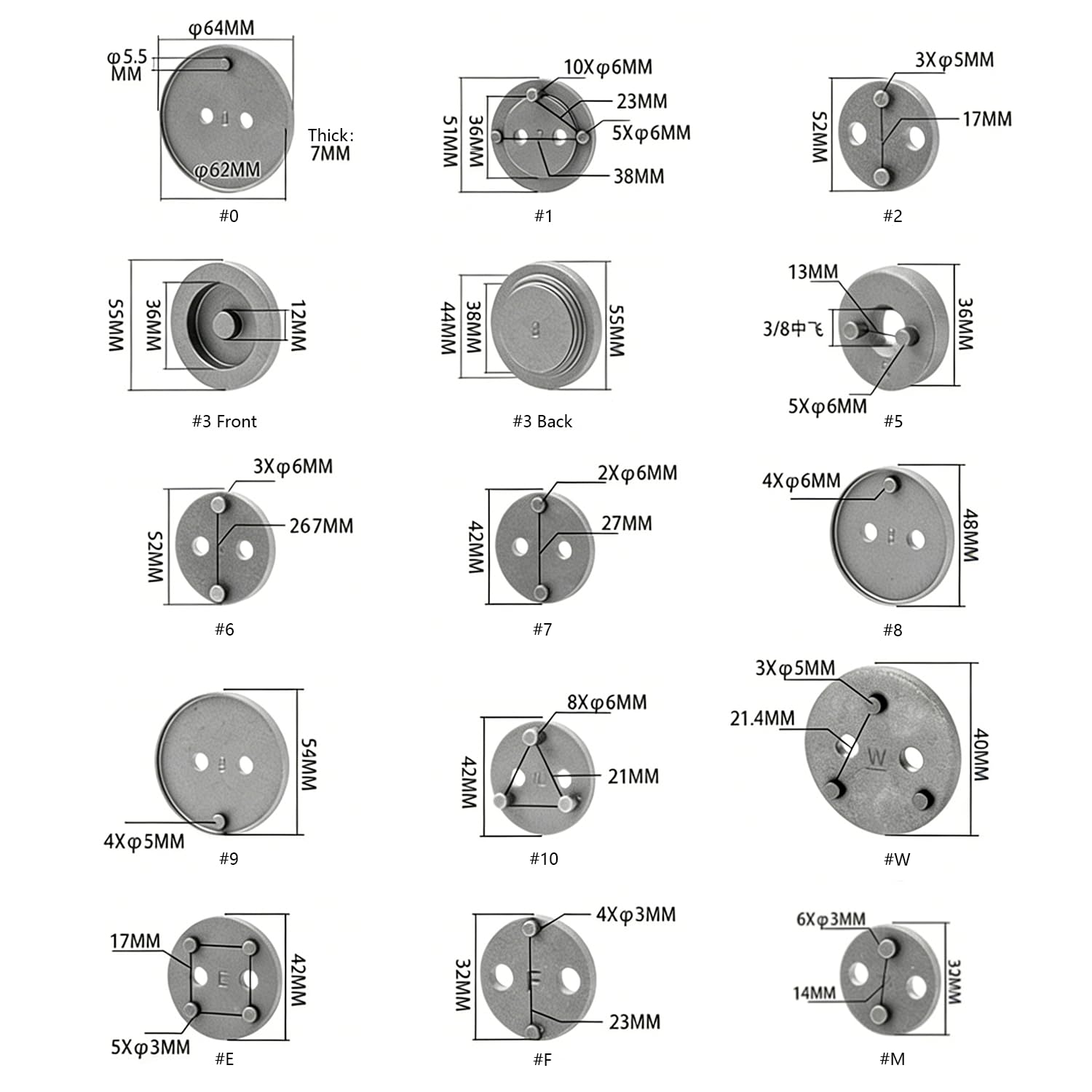 Repousse Piston de Frein Pneumatique, Kit de 24 Outils Universels pour Rétracteurs de Pistons de Frein Pneumatiques avec Mallette, Compatible avec la Plupart des Voitures Particulières - 4