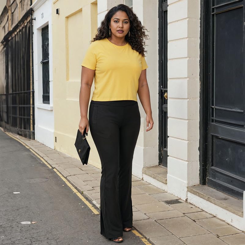 Image of BlissClub Women's Regular Fit Mid Rise Pants