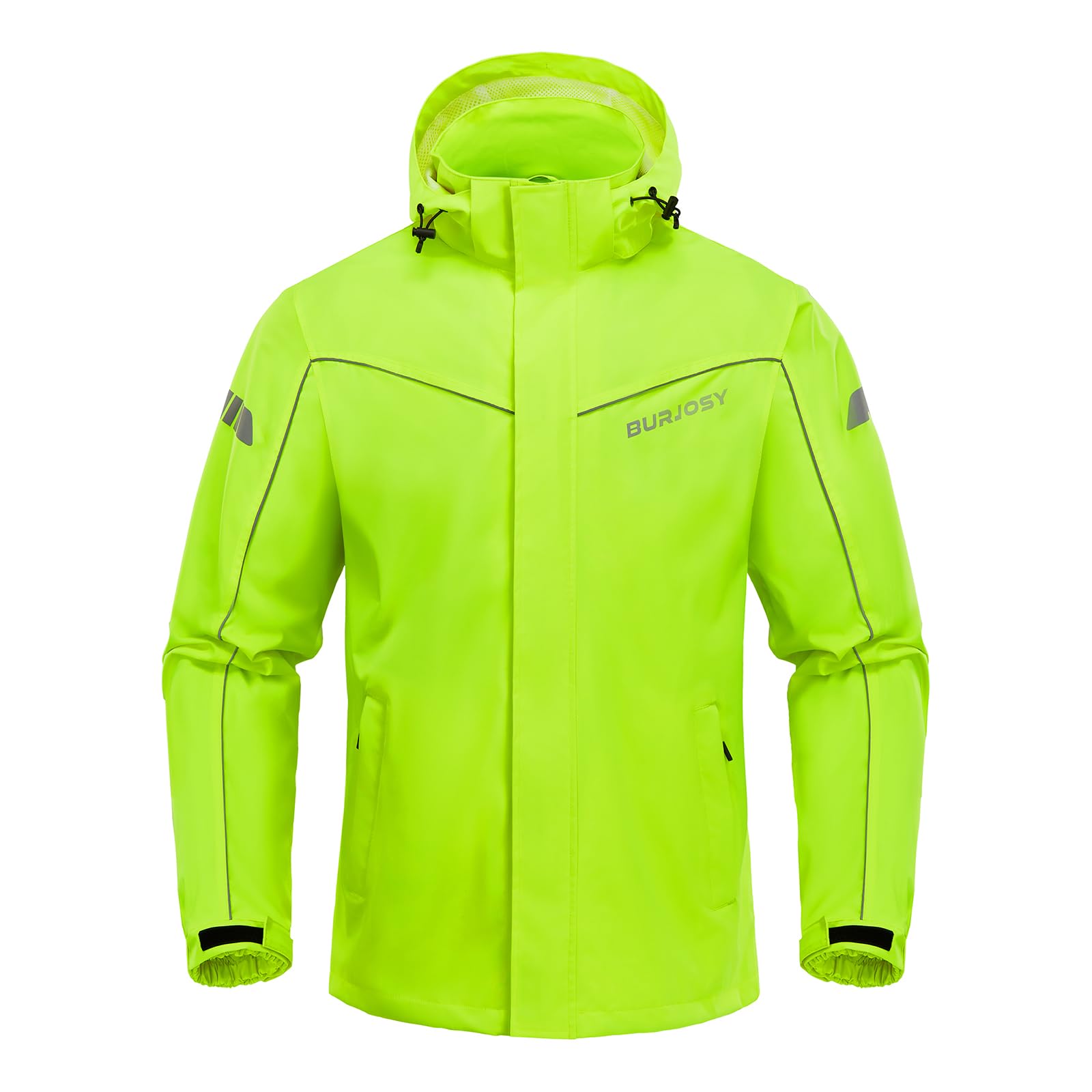 Combinaison de Pluie pour Homme, Réfléchissant Imperméable Veste et Pantalon de Pluie, Coupe-vent Vêtements de Pluie avec sac pour Extérieur Vélo Randonnée la pêche