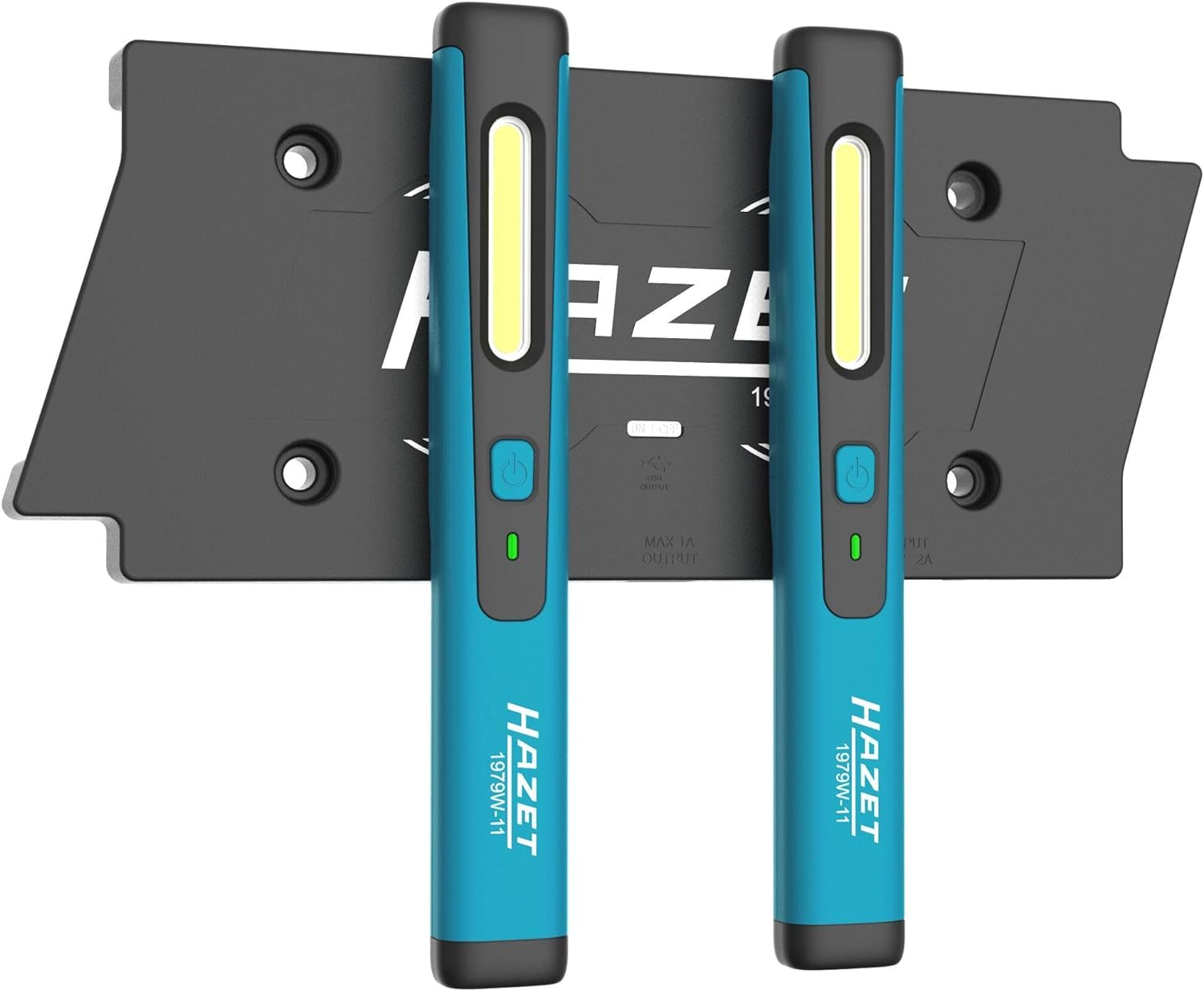 Hazet LED Pen-Light 1979W-11/3 (3-teilig) I kleine und kompakte Werkstatt-Lampen mit hoher Leuchtleistung, stufenlos dimmbar, inkl. wireless charging pad mit Magnet-Haltefunktion