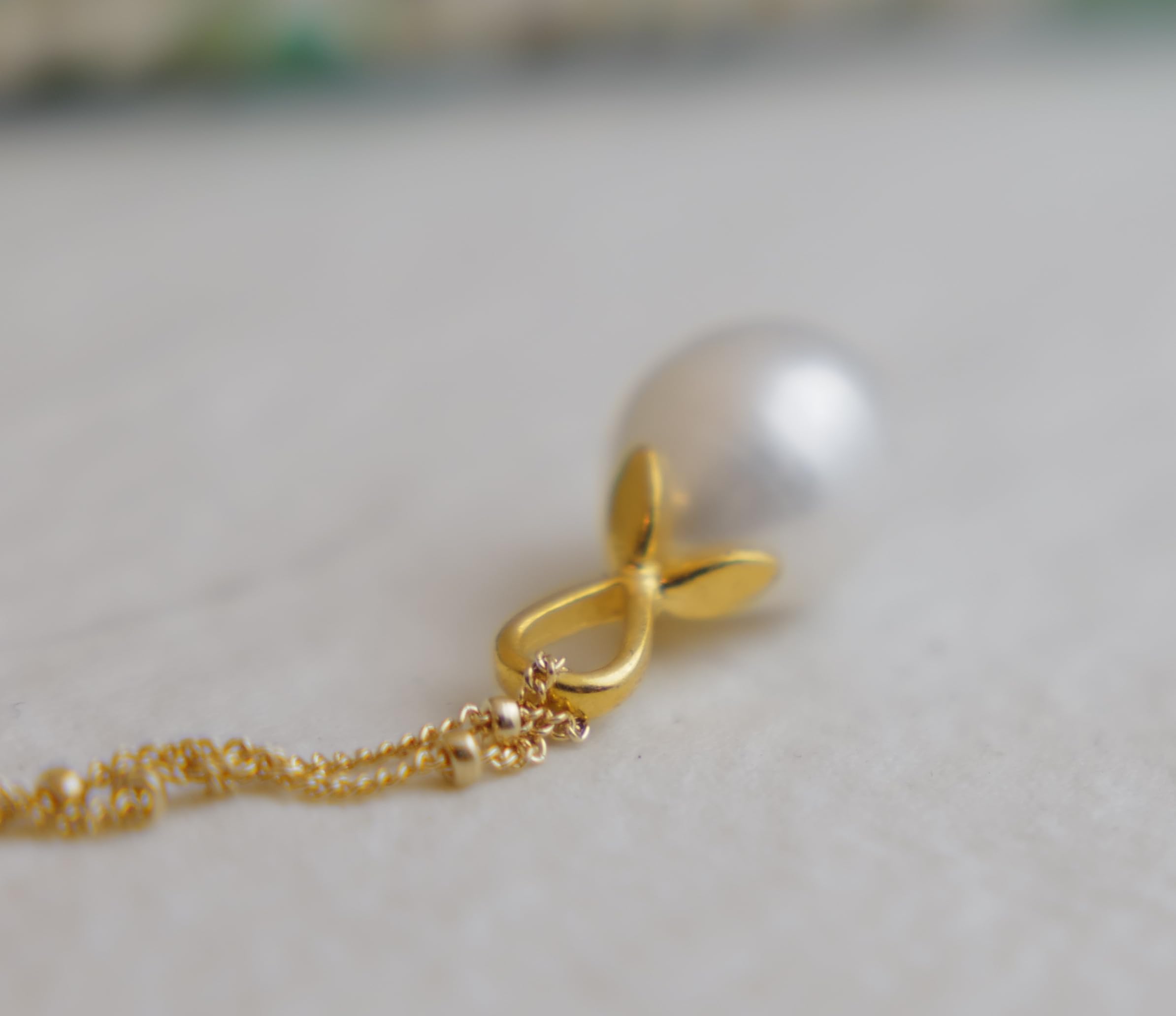 Collier Perle d’Eau Douce en Argent Sterling Plaqué Or