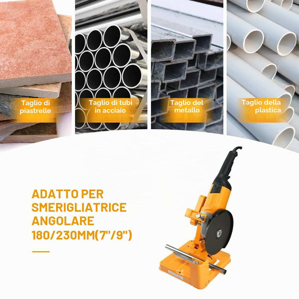 Hoteche Supporto per smerigliatrice angolare 180/230 mm, in alluminio per smerigliatrice angolare con design robusto, adatto per 180 mm di diametro, 230 mm, imballato in scatola colorata