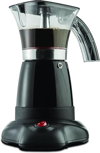 Brentwood Máquina eléctrica de café expreso Moka 6 tazas color negro