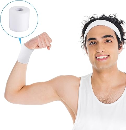 Miniatura 5 de Nuanchu 6 piezas de cinta de espuma de 30 yardas, cinta deportiva preenvuelta para tobillos, muñecas, manos y rodillas (multicolor)