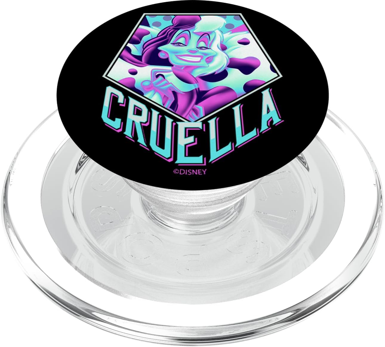 Disney Villains Cruella Neon Portrait PopSockets MagSafe PopGrip for iPhone