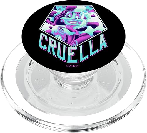 Miniatura 7 de Disney Villains Cruella Neon Portrait PopSockets agarre y soporte para teléfonos y tabletas