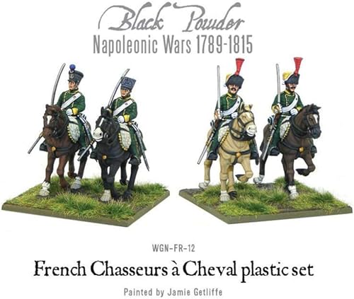 Miniatura 4 de Black Powder Napoleonic Wars French Chasseurs a Cheval Figures 156 Military Wargaming Plastic Model Kit WGN-FR-12