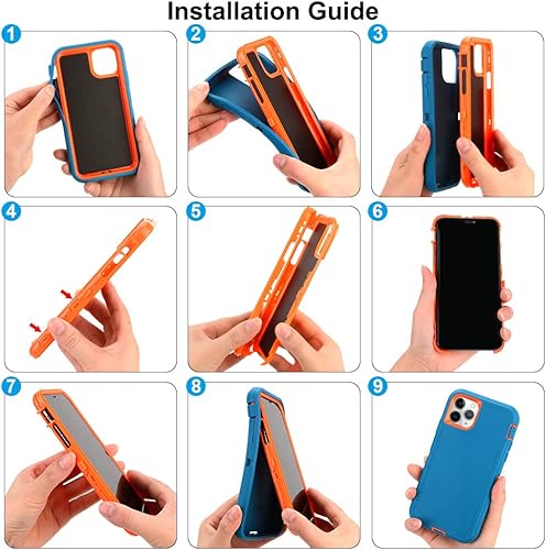 Miniatura 7 de CAFEWICH Funda para iPhone 11 Pro, resistente y duradera Defender 3 en 1, a prueba de golpes, funda protectora de cuerpo completo para iPhone 11 Pro