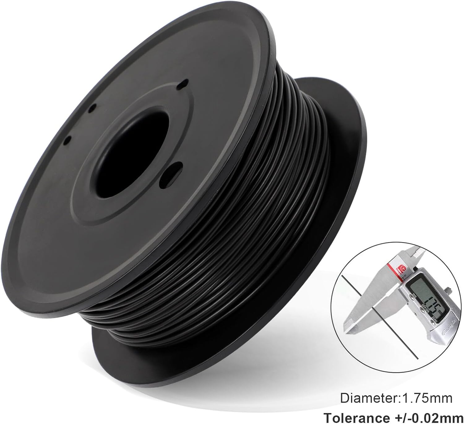 3D Printer Filament Bundle Multicolor, 250g PLA Filament 1.75mm, Dimensional Accuracy +/- 0.02 mm,1.25kg Total, 0.25kg per Spool, 5 Pack, Individually Vacuum Packed, 5 Colors