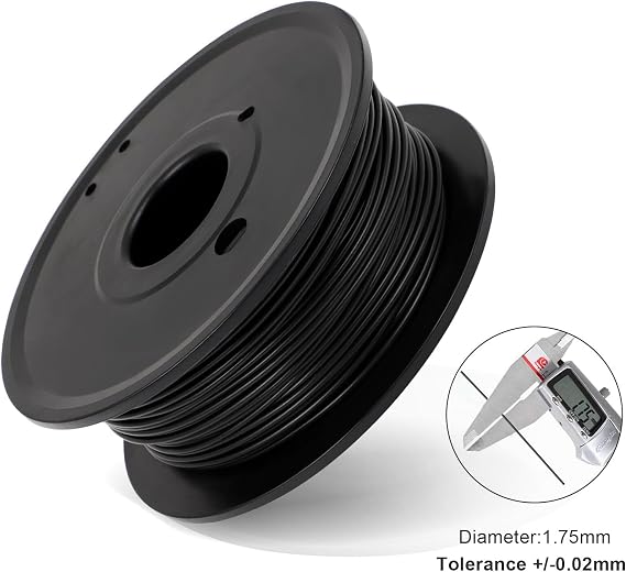 3D Printer Filament Bundle Multicolor, 250g PLA Filament 1.75mm, Dimensional Accuracy +/- 0.02 mm,1.25kg Total, 0.25kg per Spool, 5 Pack, Individually Vacuum Packed, 5 Colors
