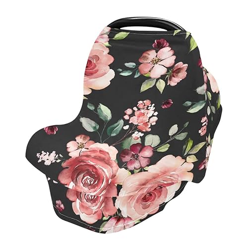 Miniatura 49 de Cubierta de lactancia lindo bosque, animales, árboles, setas, bayas, lactancia materna, toldo suave para asiento de automóvil, cubierta de toldo