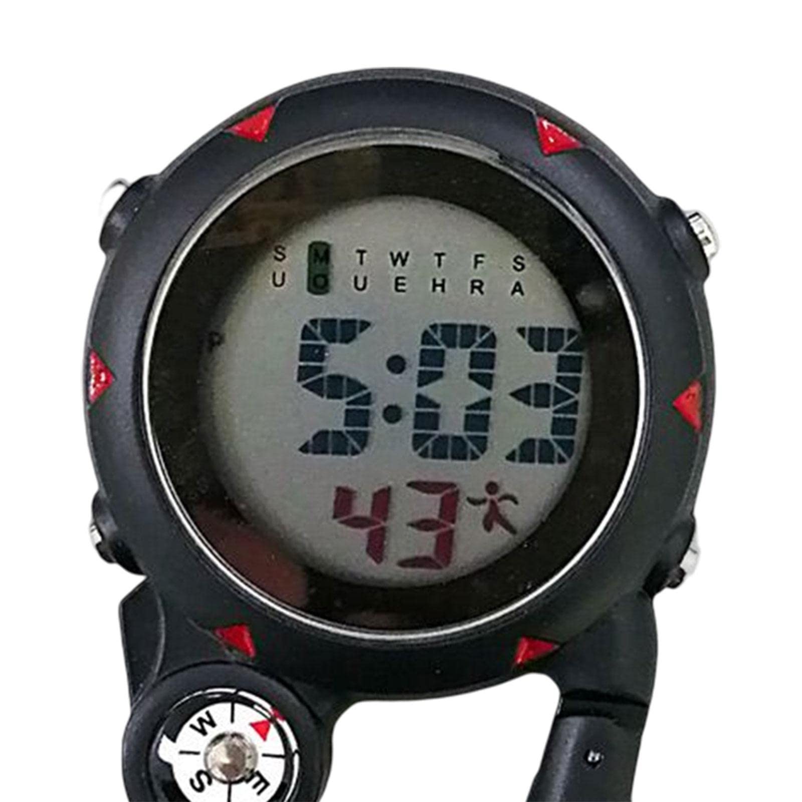 ZOOMELLA Digital Carabiner Watch Clip Unisex Pocket Watch Luminous for Outdoor Sports Black|Sporting Goods |Carabiners & Hardware-image-31