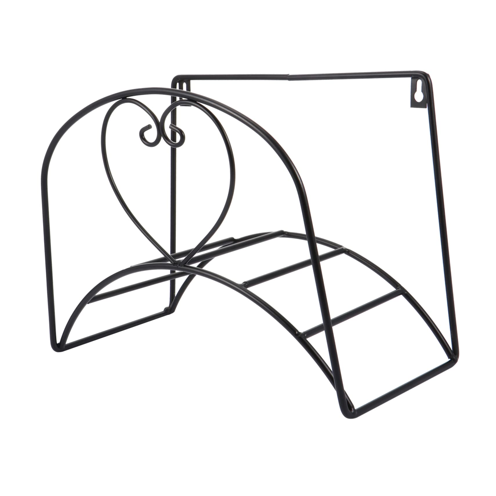 Abaodam Support Mural Pour Tuyau Arrosage Fer Noir Porte-tuyau Antique Robuste Rangement Suspendu Pratique Pour Jardin Organiseur Décoratif Pour Tuyaux Eau De Différentes