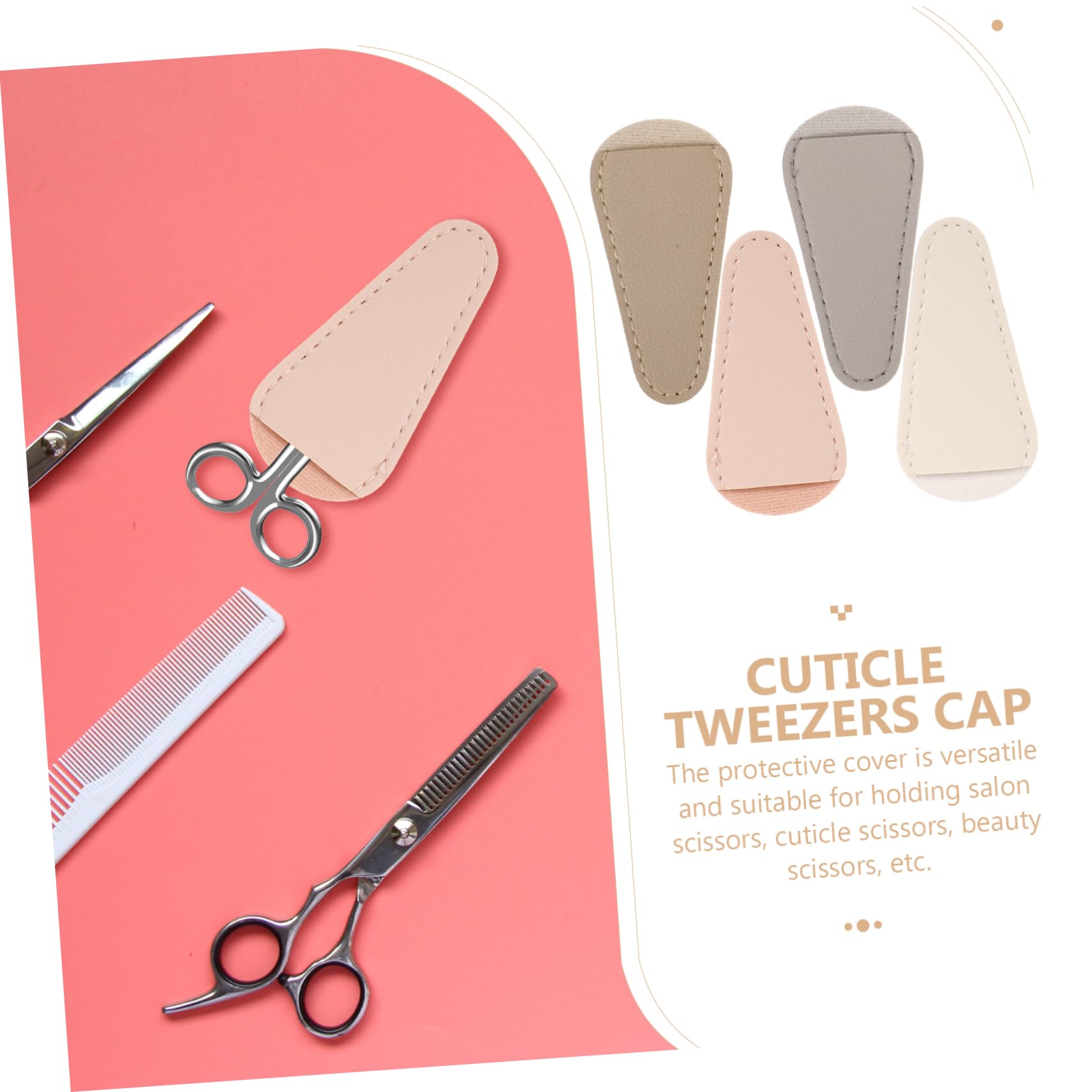 VALICLUD 5 Set Kit Manicure Manica Della Cuticola Pro Unghia Trimper Cuttola Nipper Toelettatura Copertura Delle Pinzette Per Cuticole Per Manicure Pelle Sintetica 4 Pezzi*5