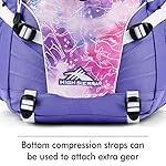 High Sierra Loop Backpack, Travel, or Work Bookbag with tablet sleeve, One Size, Unicorn Clouds/Lavender/White - Image 5