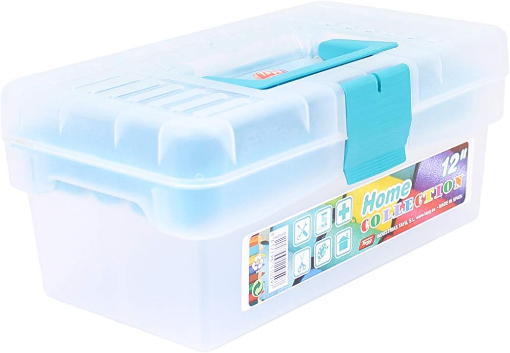 Tayg inch Tool Box Home 12, 290 x 170 x 127 MM, Blue/Clear, 110597 transparent