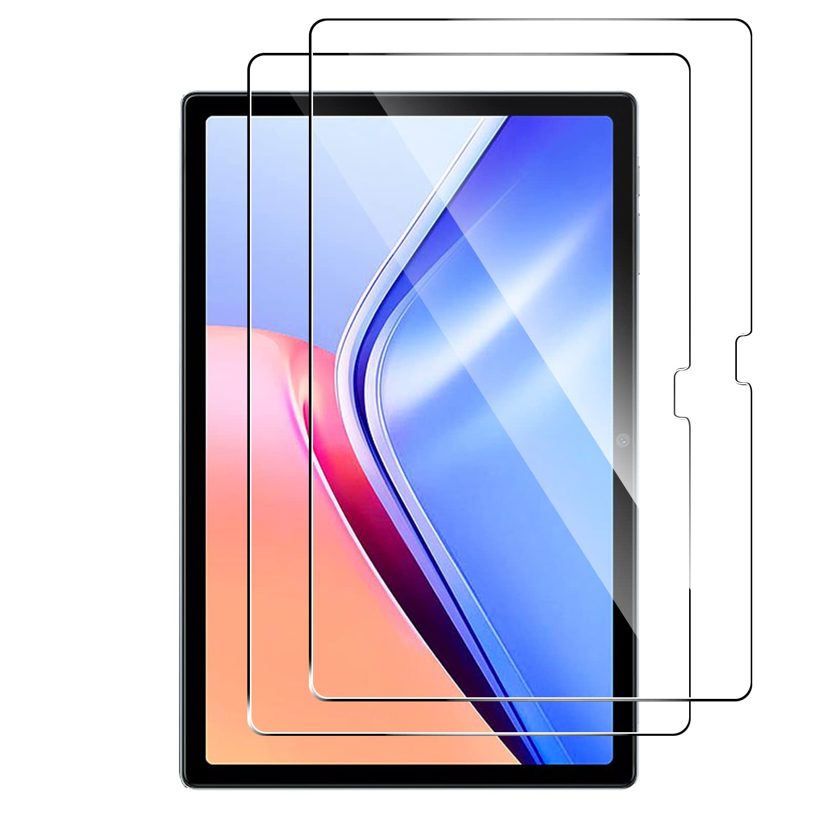 Anoowkoa 2 Pack Screen Protector for Blackview Tab 15 Tempered Glass Tablet Film Guard Cover-Genuine Glass-One-Push Super Easy Installation