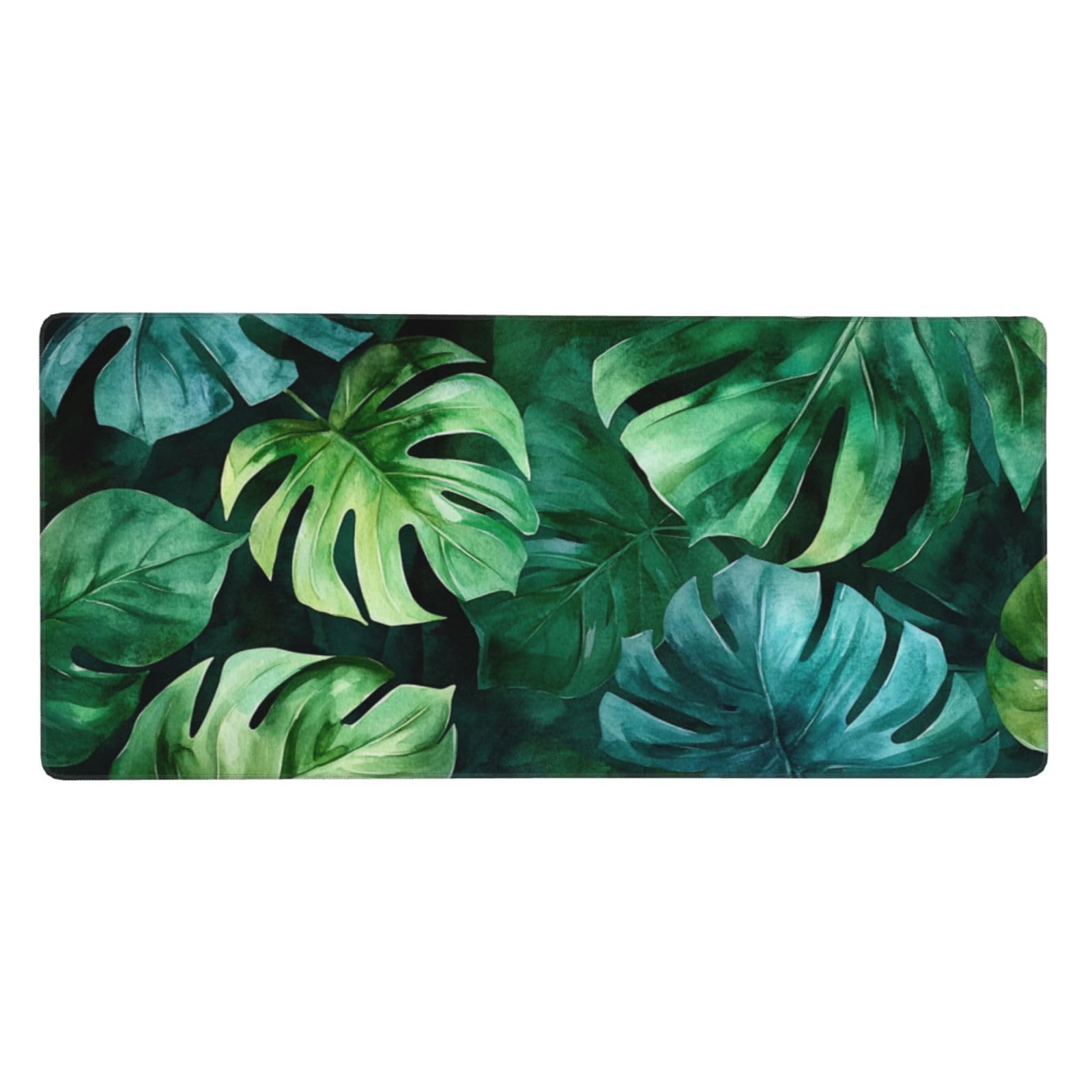 Tapis de Souris XXL 90 x 40 cm, Vert & Feuille Tapis de Bureau G665