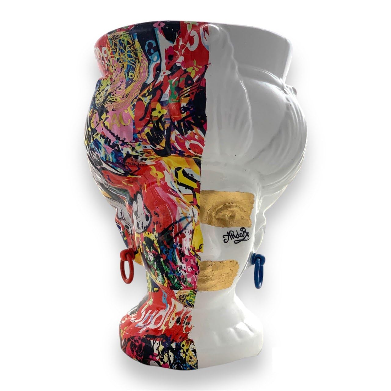 Cabeza de moro PopArt Ardor ILy, escultura decorativa con acabados de alta calidad