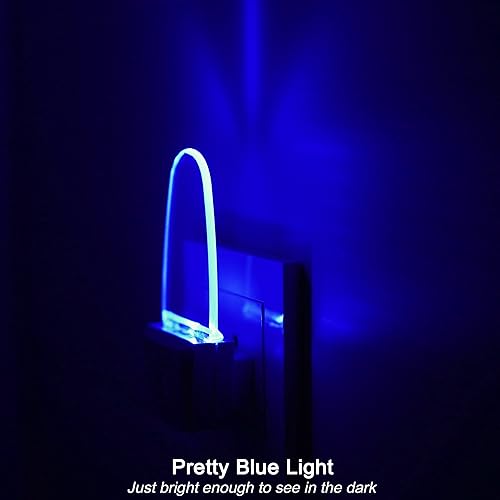 Miniatura 3 de Paquete de 4 lámparas de luz nocturna con sensor del atardecer al amanecer enchufe luz nocturna LED azul