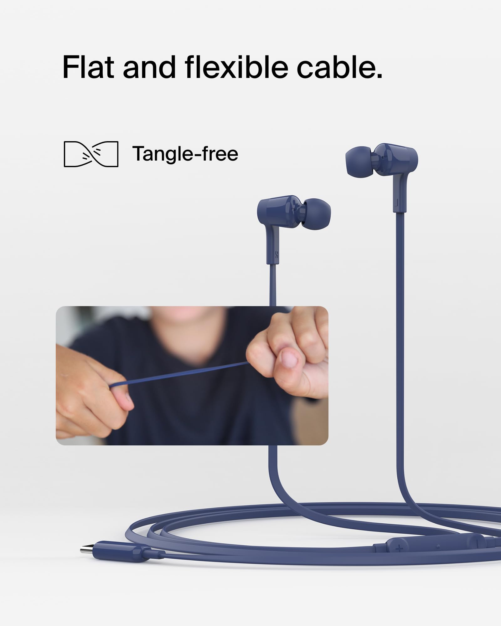 Amazon.co.jp: Belkin SoundForm 有線イヤホン USB-Cコネクタ付き