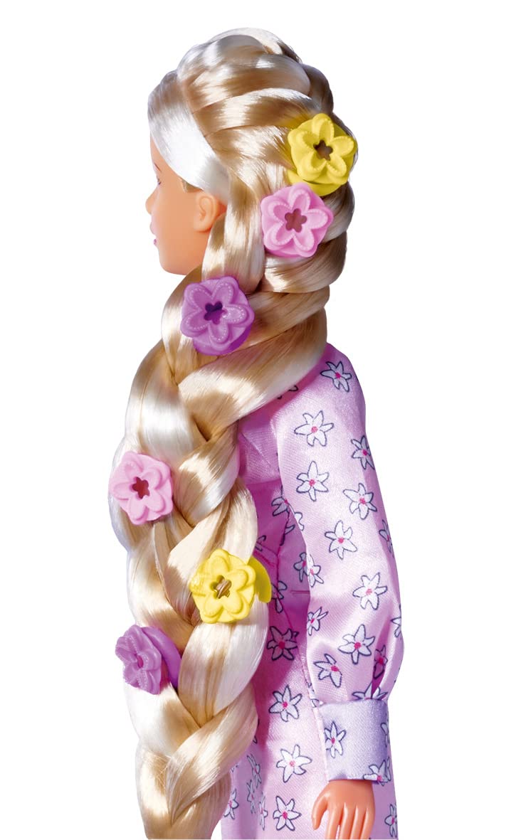 Simba Steffi Love Flower Hair, 105733640 Toy Doll with Extra Long Hair with 6 Hair Clips, Braiding Aid and Comb, 29 cm, from 3 Years - Image 3