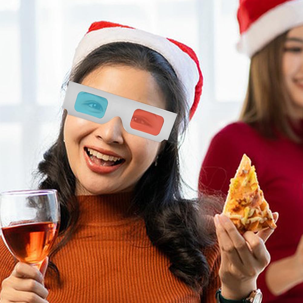 EXCEART 70 Piezas Gafas Anaglifo de Papel para Ver Películas Casa Gafas Desechables para Adultos para Cine