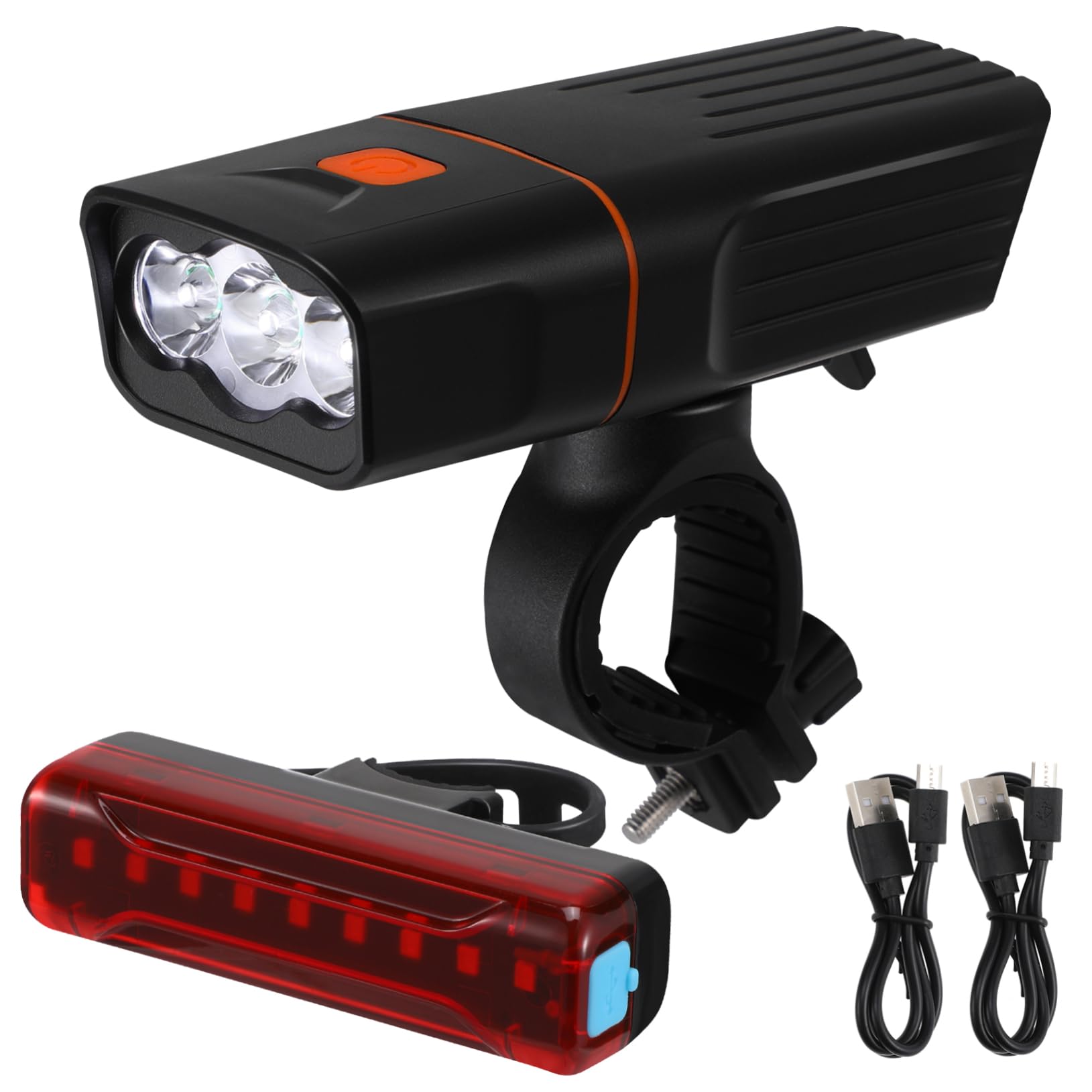 BESPORTBLE Luces De Las Ruedas Luces De Bicicleta para Andar De Noche Asiento Luz Trasera para Solar Luces De Bicicleta Recargables Linterna Recargable Luces De Ciclo Faro Black Abs