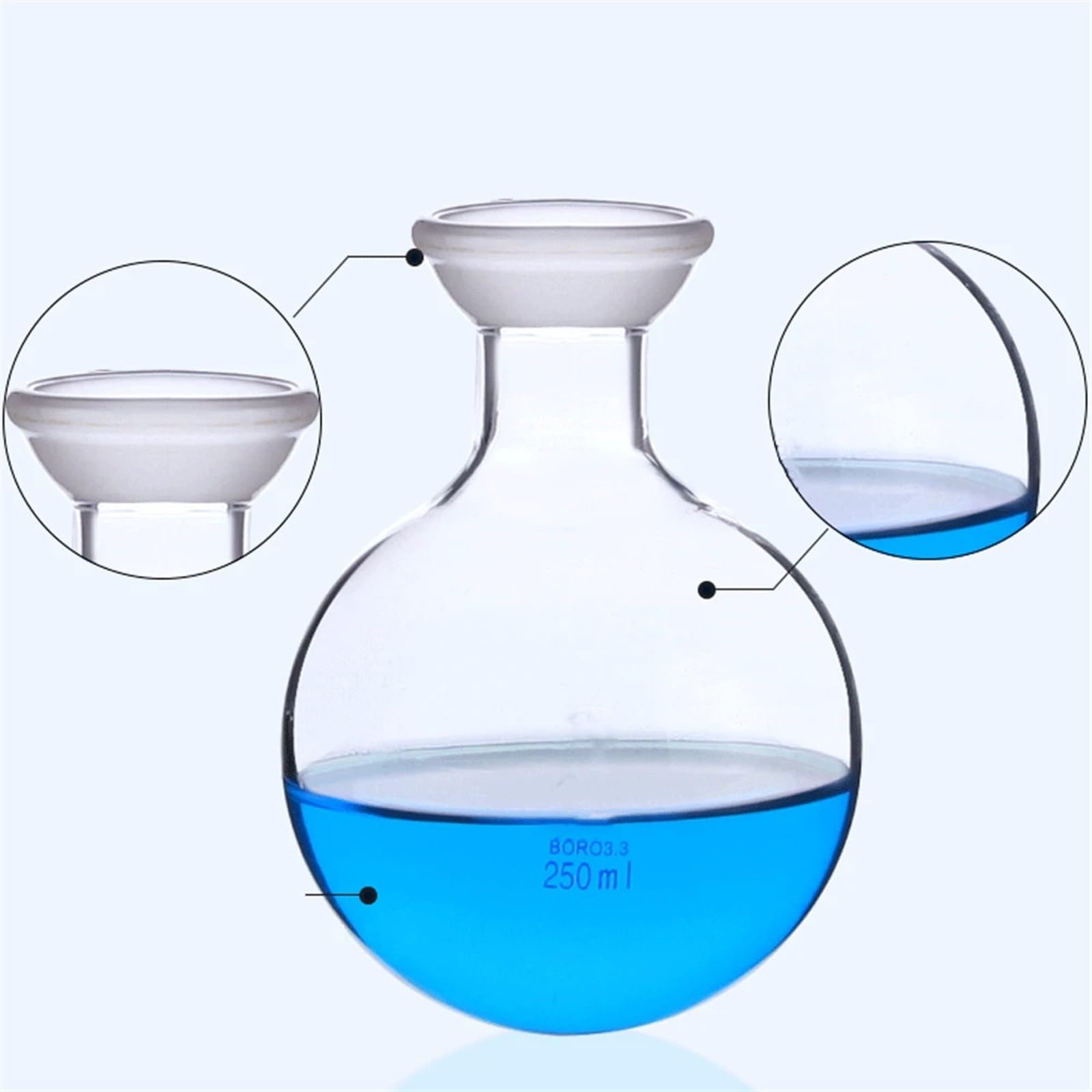 Flacon à fond rond 35mm, 250/500/1000/2000ml, bouteille de réception d'évaporateur rotatif, verrerie de laboratoire, expérience chimique(1000ml)