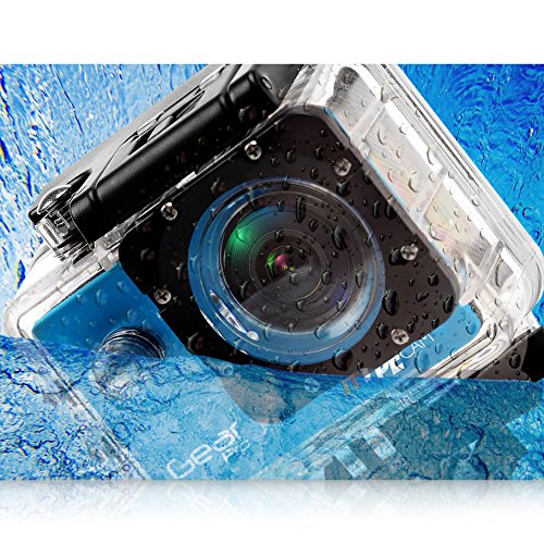 Image of Progear GDV485SL.01 4K 30fps Ultra HD Waterproof Sports Action Camera with Wi-Fi Wireless Connectivity to Smartphone, Fully Submergible Case, Silver
