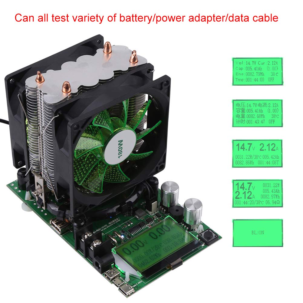 Ausla Carga Electrónica de Corriente Constante, 180W, 200V, 20A, Probador de Baterías