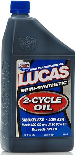 Aceite semisintético de 2 ciclos, de la marca Lucas Oil