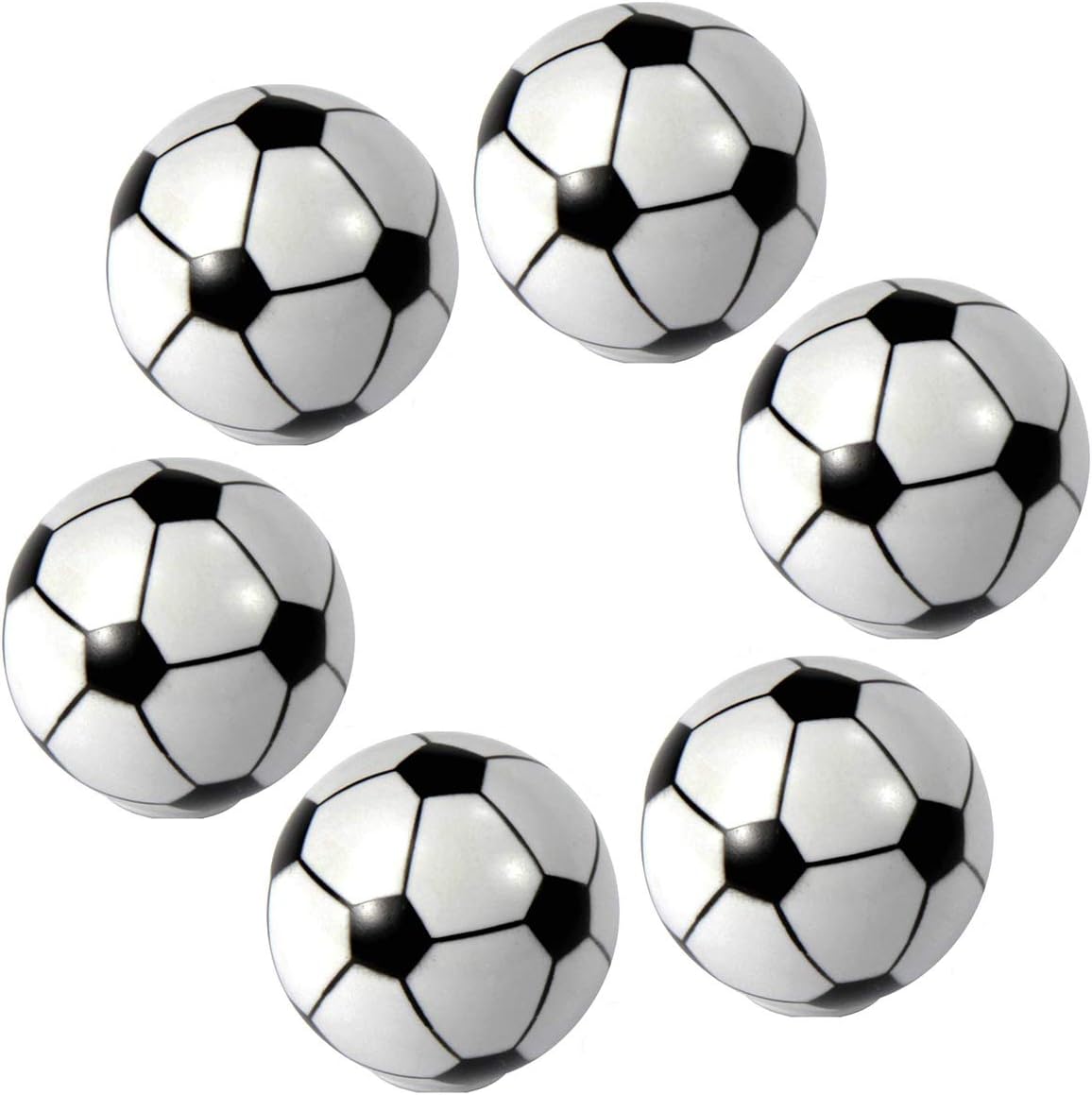 Soccer Drawer knobs Ball Sports Party Theme Children and Baby Home Decor Drawer Pulls Handles for Dresser Cupboard Wardrobe Cabinet Kitchen Knobs Pack of 6 (Soccer)