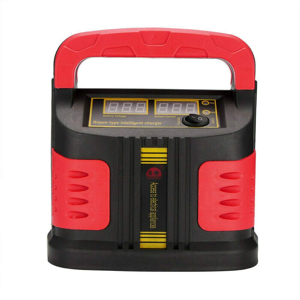 Chargeur de batterie de voiture, voiture de camion de moto de chargeur de batterie intelligent 12V / 24V 15A, prise UE
