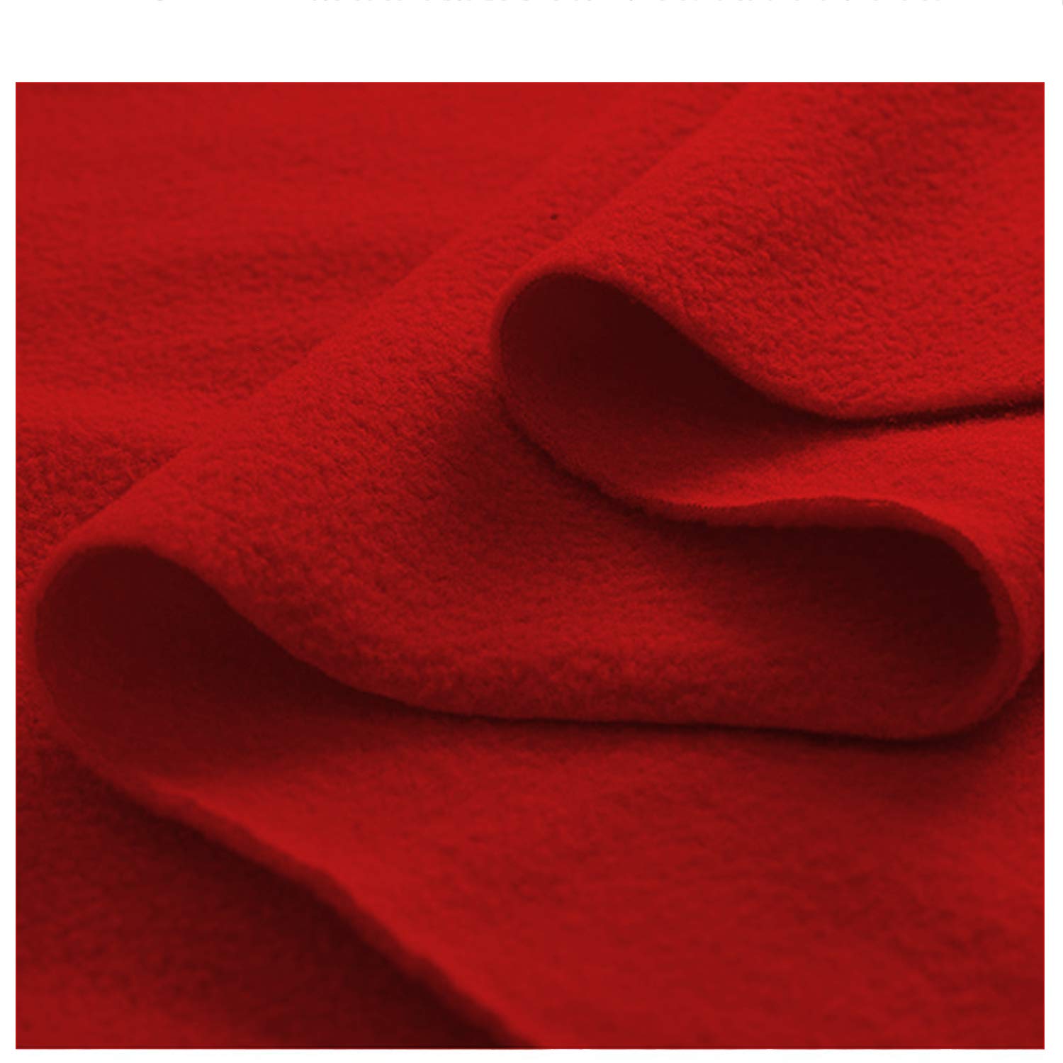 Fabrics King Online Red Antipil Polar Fleece Fabric, Warm Soft Pile, Patchwork Polyester Plush Fleece Cloth For Diy Dress Craft | 58" (147Cms) Wide | Same Day Dispatch | Sold By The Metre