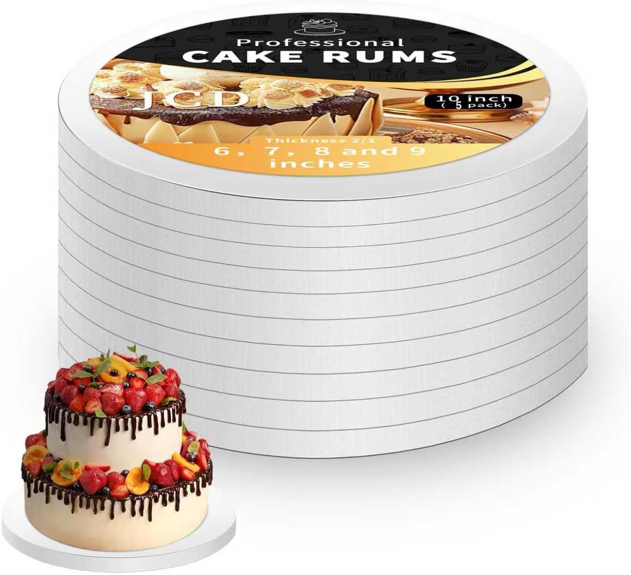 50 Paquetes Tablas Redondas De Tartas Tableros De Base De Cartón Circulares Cartulina A Prueba De Grasa Desechable Para Hornear Pasteles Y Pizzas (8 Pulgadas