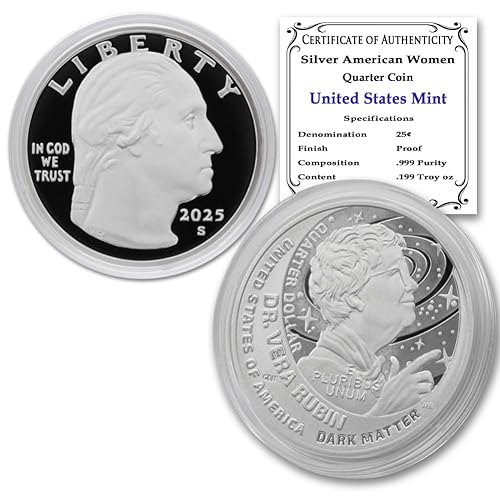 Miniatura 5 de 2025 S Juego de (5) monedas de plata a prueba de plata de edición limitada para mujeres americanas (en cápsula) con certificado de autenticidad 25