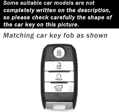 Miniatura 9 de ontto Carcasa para llave de automóvil con 4 botones compatible con Kia Forte Koup NIRO Optima Rio TPU protector de llave suave y duradero, color