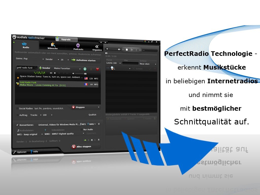 audials Radiotracker 8 Platinum, CD-ROM: Gezielt Wunschmusik als MP3 aus Webradios mitschneiden. Alle Radios & Podcasts genießen. Unterhaltung Cool & Clever