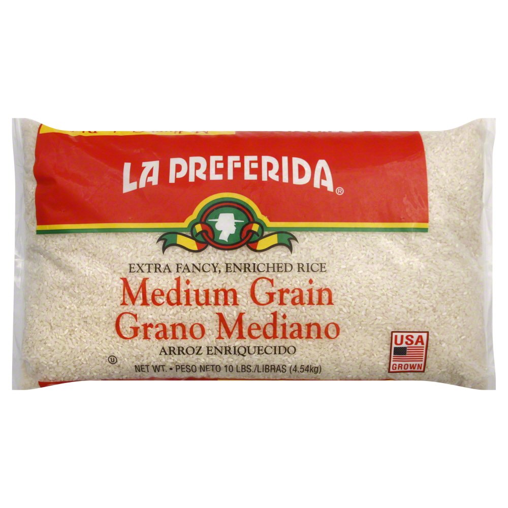 La Preferida Medium Grain Rice, 10-Pound Bag (Pack of 4)