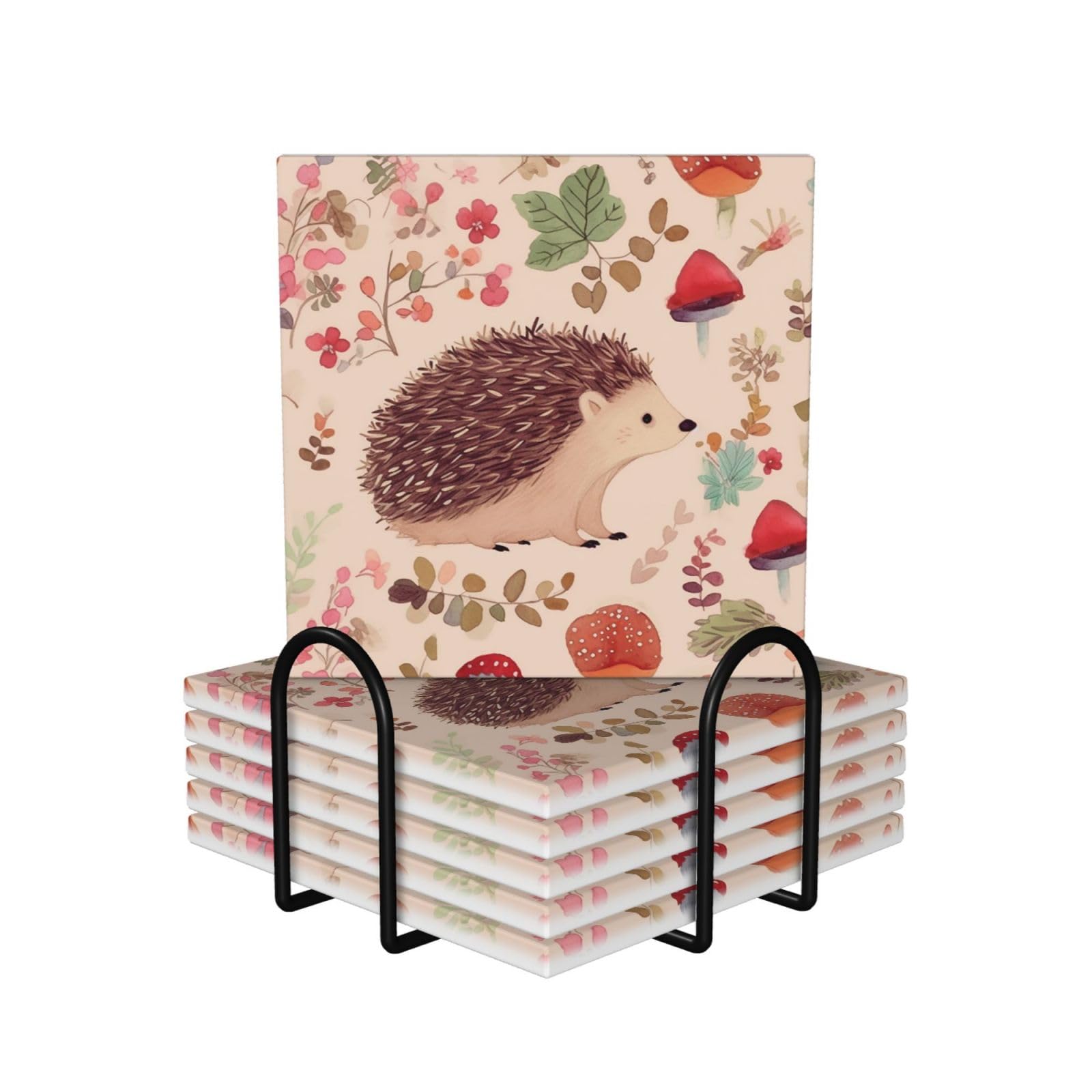 Dessous de verre céramique absorbants avec base en liège et support de table