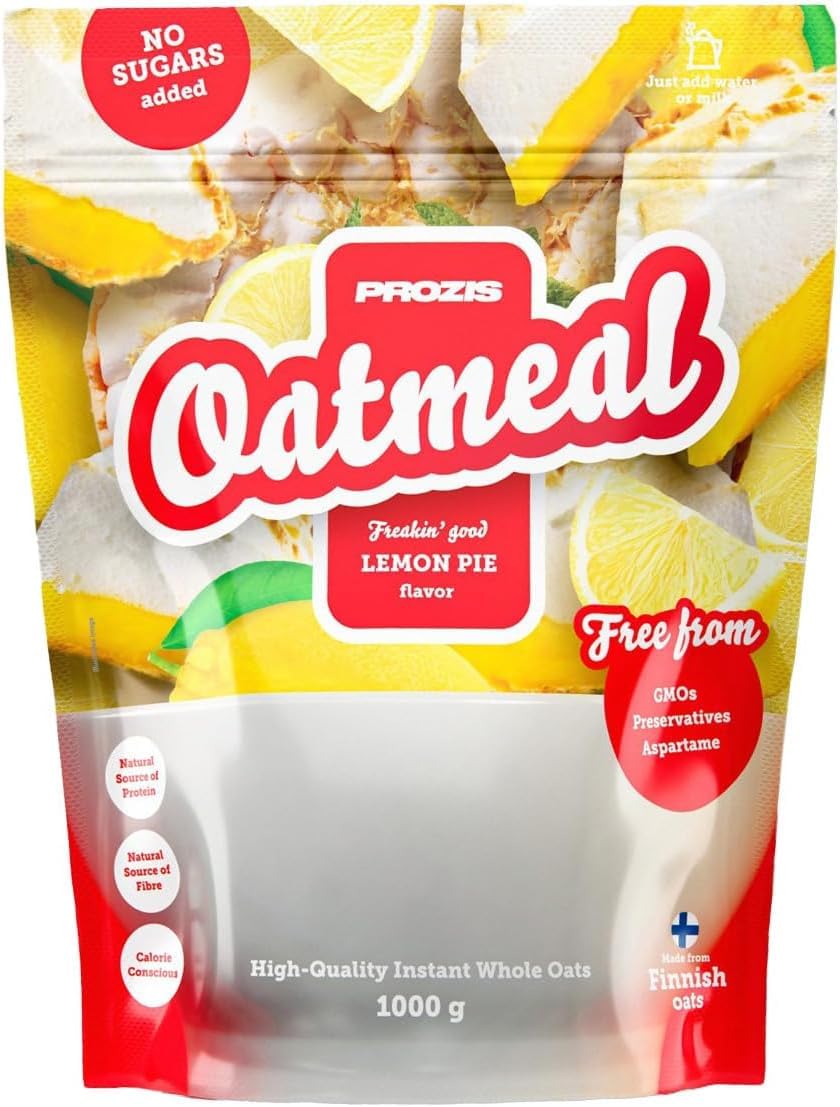 Prozìs OATMEAL 1 KG - FARINA AVENA INTEGRALE SOLUBILE - gusti a scelta (1 kg, Torta Limone)