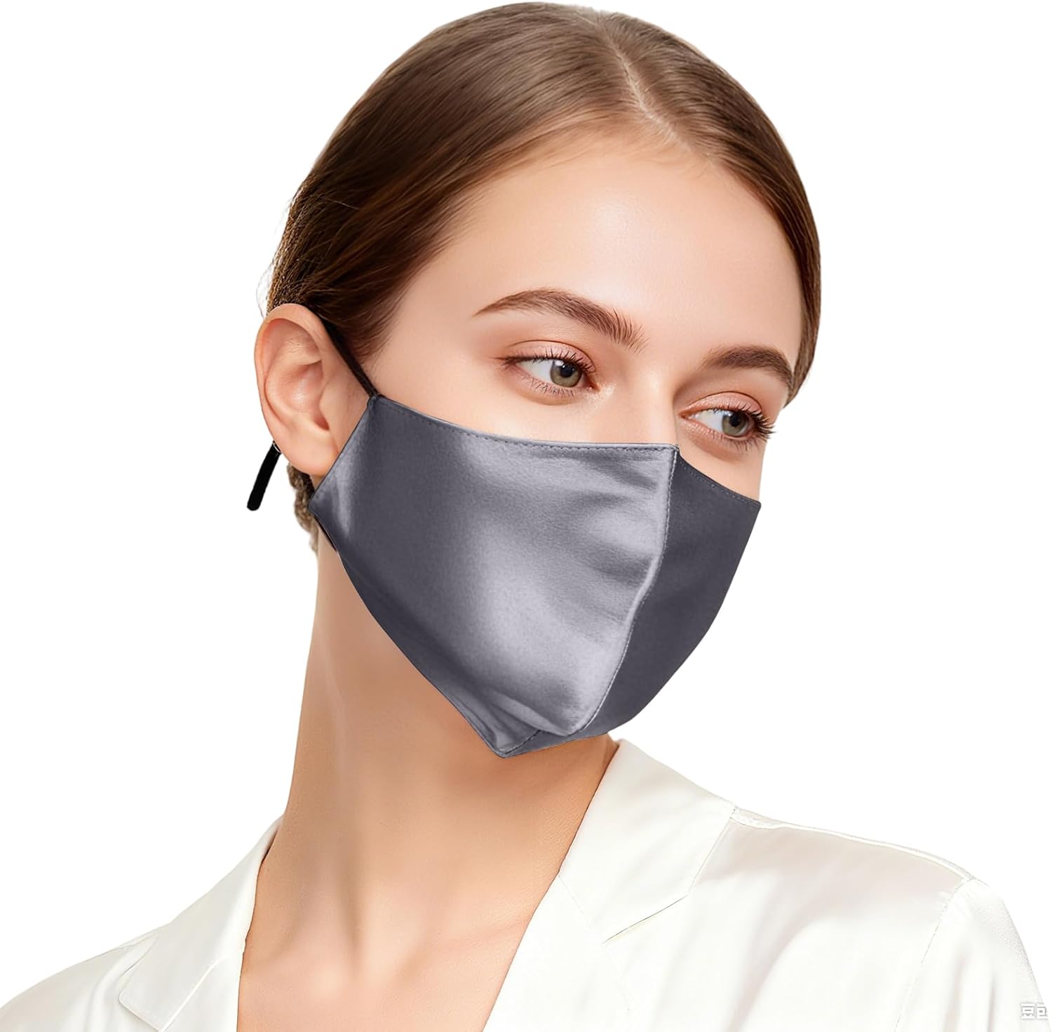 ZIMASILK 100% 22 Momme Mulberry Silk Face Mask for Men & Women, Reusable and Breathable Mouth Cover with Elastic strap