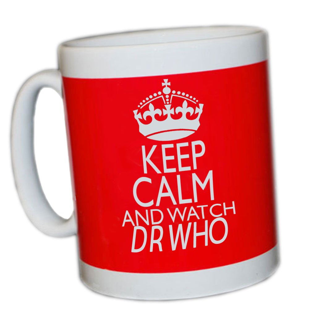 KEEP CALM AND WATCH DR WHO (RED) MUG